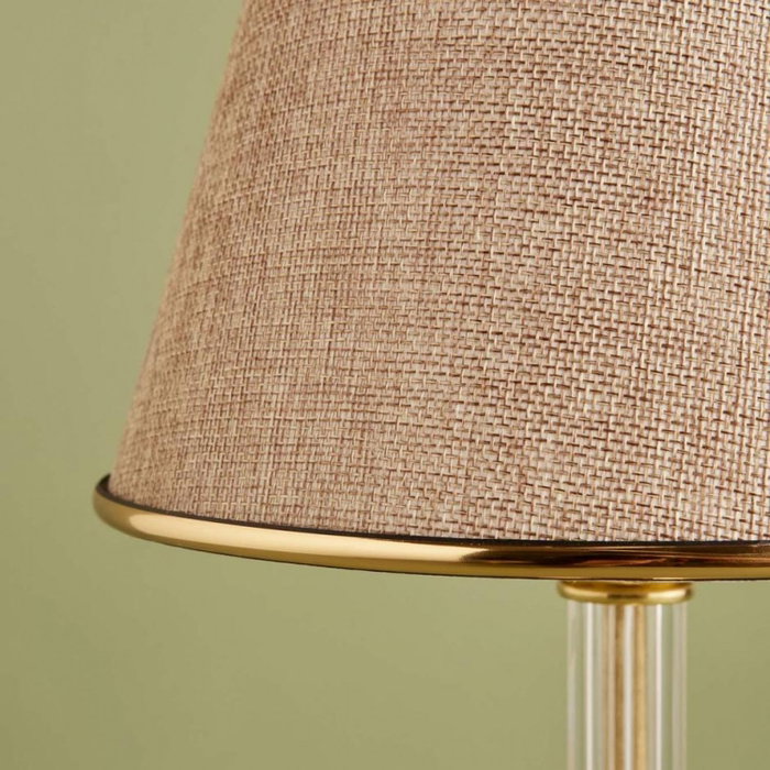 Opviq Lámpara de mesa AYD-3414 Beige y Dorado